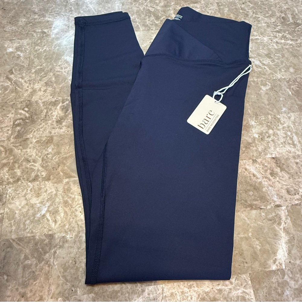 Bare Necessities Women's Small S Low Impact Criss Cross Legging Dark Iris - Picture 2 of 10